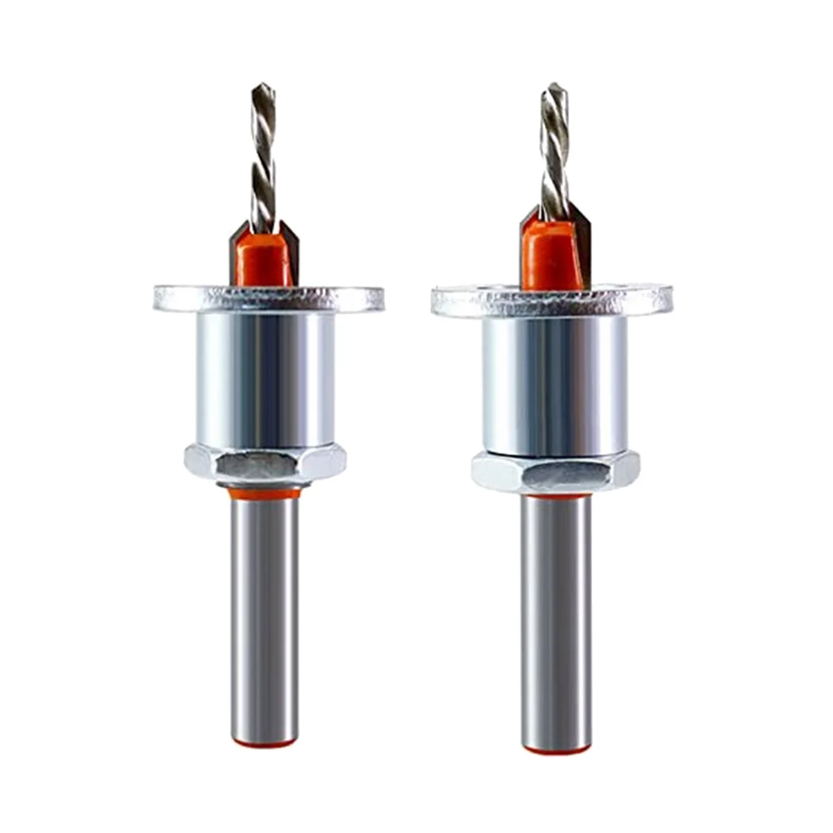 

2 Pack 8mm Metal Countersink with Depth Stop, Metal Drilling Wood Drill Bits for Woodworking, Plastic, Drilling