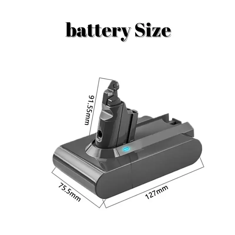 21.6V 12800Ah for Dyson V6 Battery Replacement DC62 DC59 DC58 SV03 SV04 SV09 Animal Motorhead V6 Slim Absolute Vacuum Batter