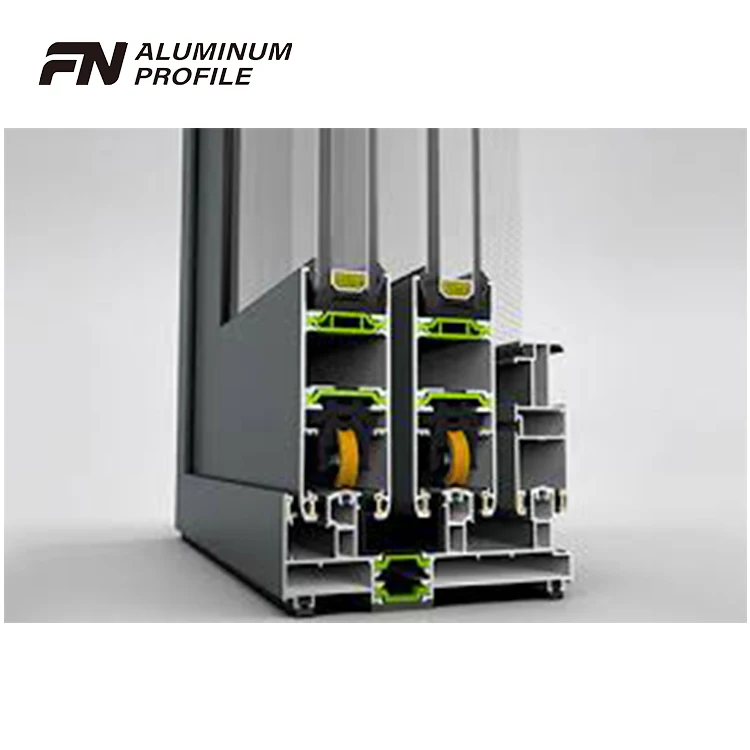 التخصيص الملامح الألومنيوم النتوء مؤطرة انزلاق زجاج الباب نافذة كسر حراري البثق الملامح الألومنيوم #3