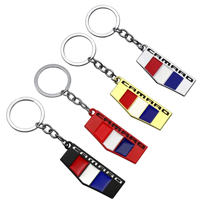 Metal Car Keychain Key Rings Pendent Styling for Chevrolet CAMARO Cruze Spark Aveo Captiva Trax Sail Orlando Sonic Accessories