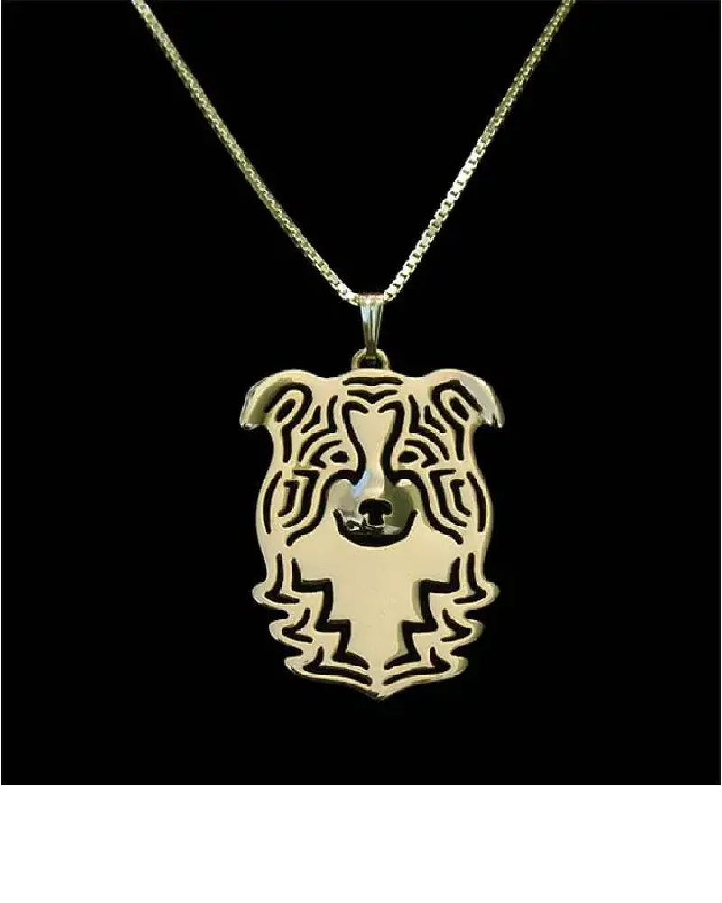 Boho Chic Border Collie Jewelry Necklace