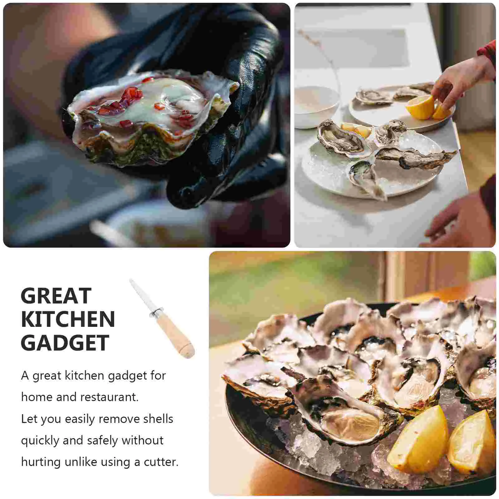 Consumption Knife Oyster Opener Home Shucker Inflatable Stainless Steel Multifunctional Seafood Tool Grill Kit