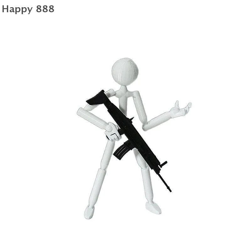 نموذج Stickman مطبوع ثلاثي الأبعاد متعدد المفاصل قابل للتعديل - شخصية عمل قابلة للوضع وعارضة أزياء مجمعة للتطبيقات الإبداعية