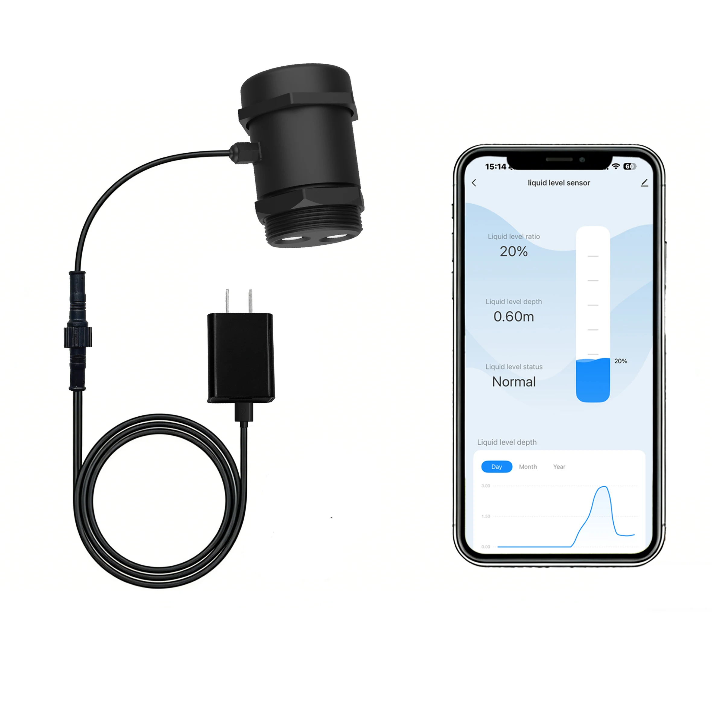 Smart Home Water Level Sensor - Monitor intelligente del livello del serbatoio