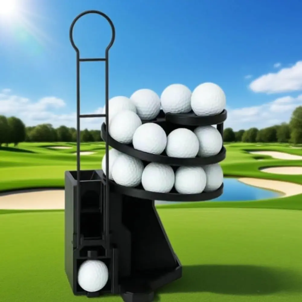 3D Printed Golf Ball Launcher Foot Pedal Control Golfs Practice Aid Golf Ball Driver Pro 25-Ball Capacity Professional