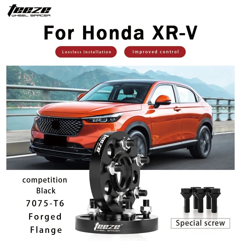 

Teeze 2/4pcs 5x114.3 CB 64.1mm M12x1.5 Hub Centric Black Forged wheel spacer For Honda XR-V Flange Plate15/20/25/30/35mm