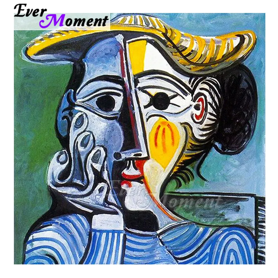 

Алмазная картина Ever Moment, картина горного хрусталя, мозаика, абстрактный персонаж, полная квадратная дрель, алмазная вышивка, домашняя ASF1878