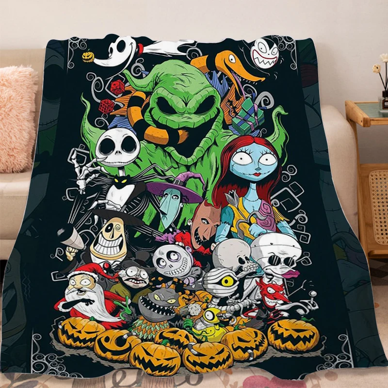 

Sofa Blankets A-Nightmare Before Christmass Winter Custom Blanket Bedding Fluffy Soft Blankets Warm Bed Fleece Camping Blanket