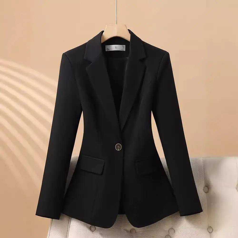 

Casual Long Suit Set Mid-Length Cross-Border Autumn Winter Women's Faion Outerwear Extended Size Regular Sve Busin Suit