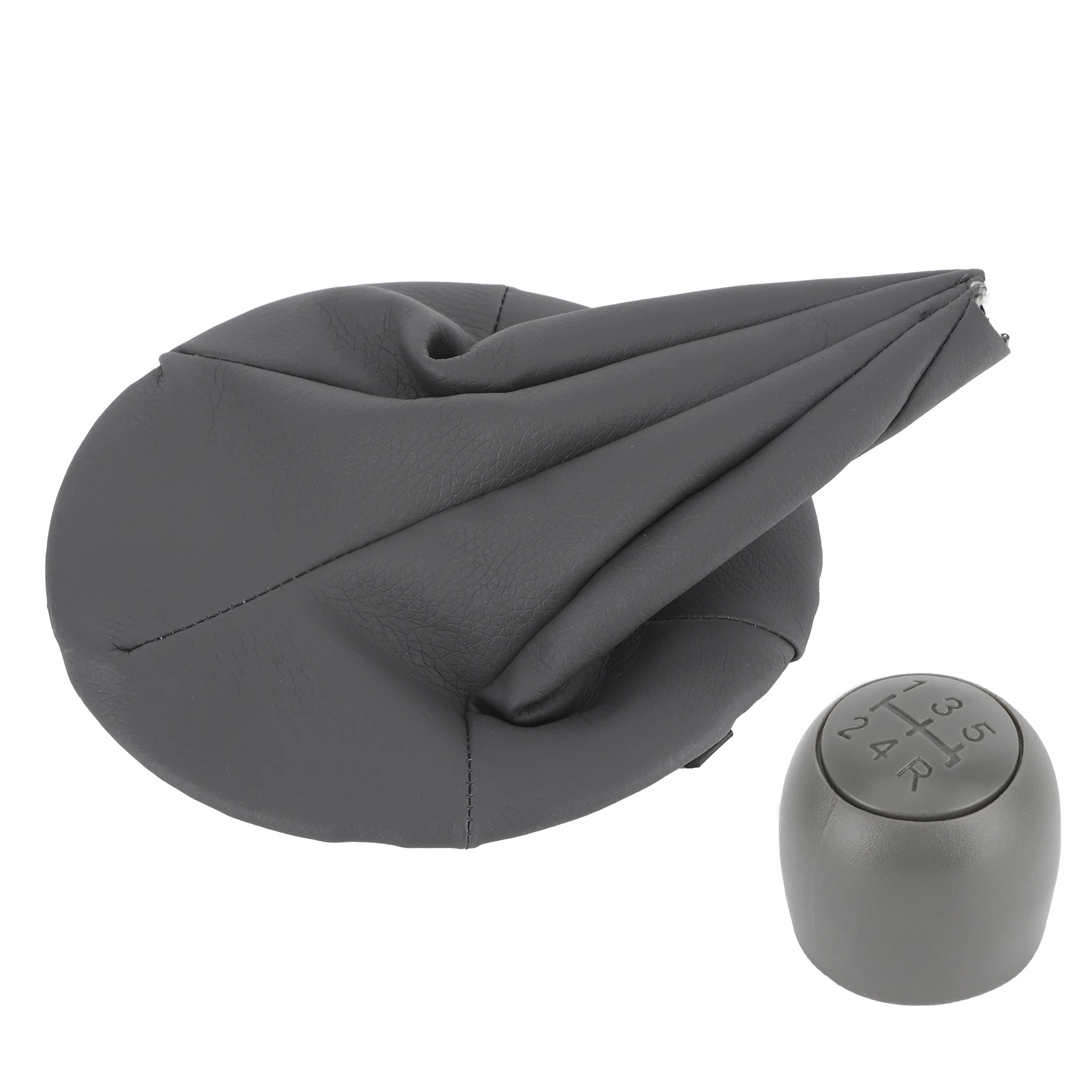 

5 Speed Gear Shift Knob with Dustproof Boot Collar Fit for Fiat Panda 500 500C 2007-2013 Leather Gear Lever Replacement