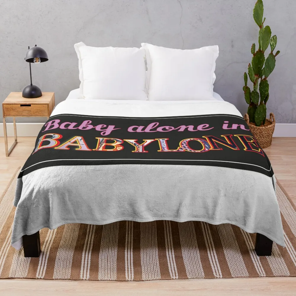 Baby alone in Babylon. Throw Blanket bed plaid Blankets Sofas Of Decoration manga Plush Blankets