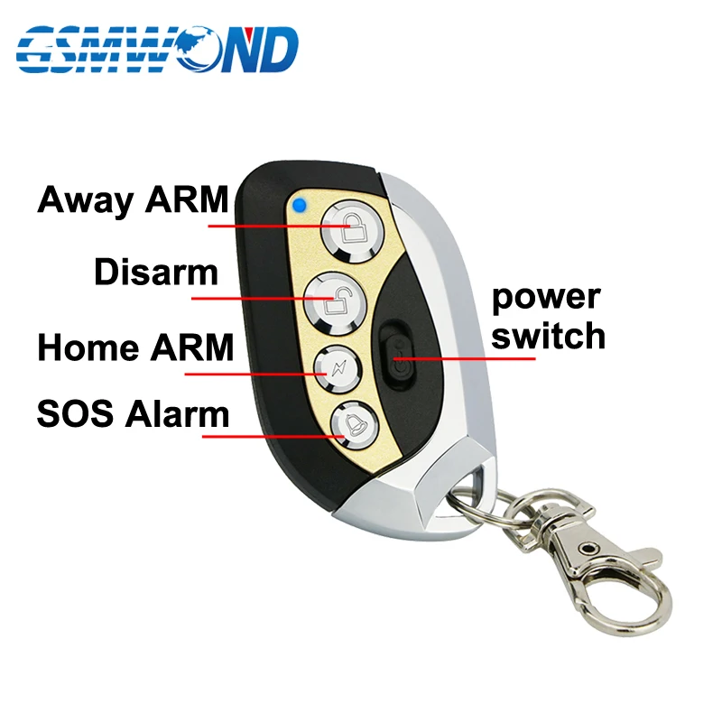 433MHz Pengendali Lucut Lengan Aktif Sakelar Daya Remote Control Nirkabel untuk Sistem Alarm Keamanan Anti Maling Rumah Pintar