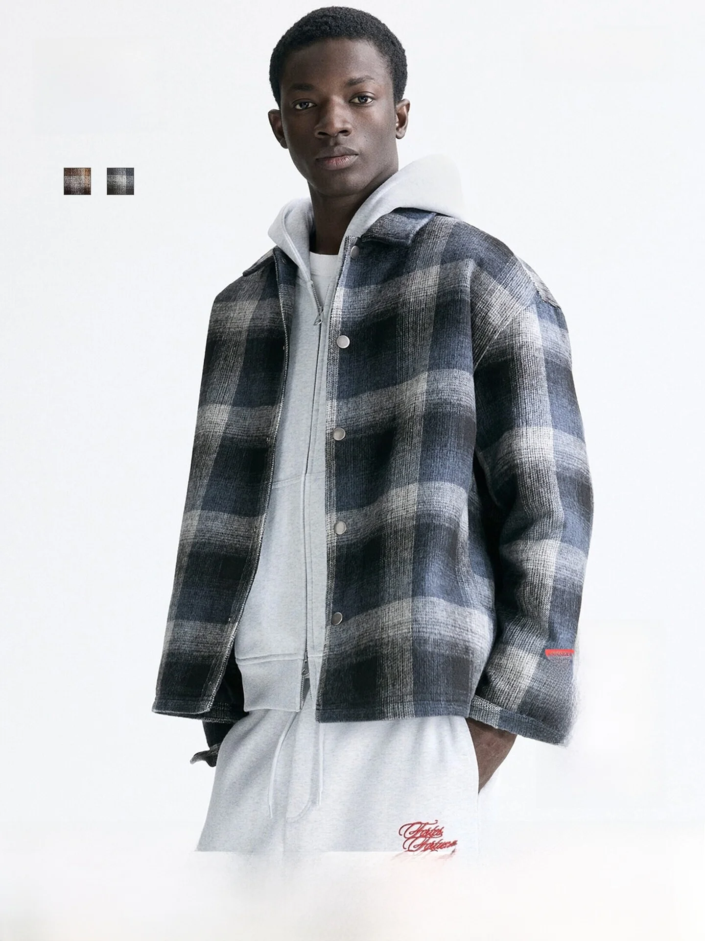 

H&M Men's Cotton Jaet Winter Warm Outerwear irt Sle Bookworm Design Stand Fit Regular Length Daily Wear Polyester Fiber