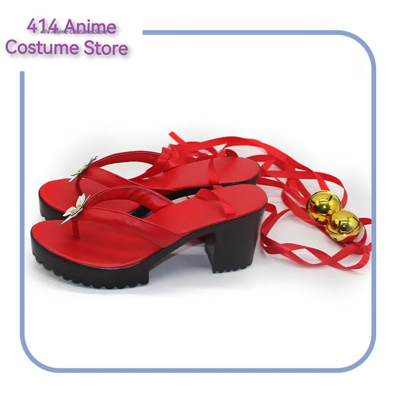 Game Honkai Star Rail Sparkle Cosplay Shoes Geta Anime Role Play Halloween Costume Outfit Party Prop Women Men Red High Heels