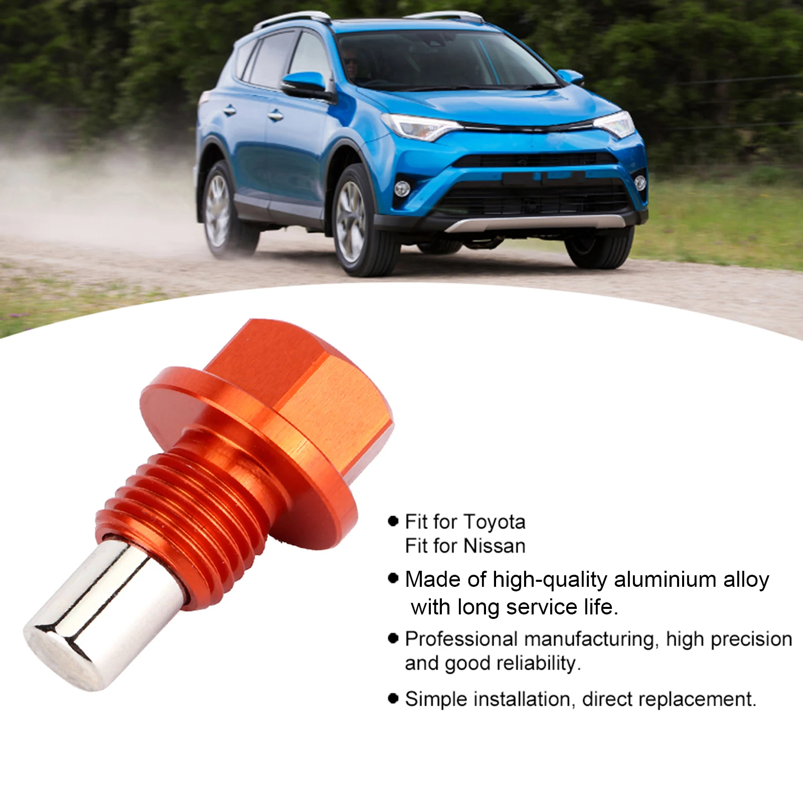 Magnetic Oil Drain Plug Screw Aluminium Alloy Modification M14x1.5 Fit for Roewe 750/550/350 / W5 MG3 / MG6 / MG7