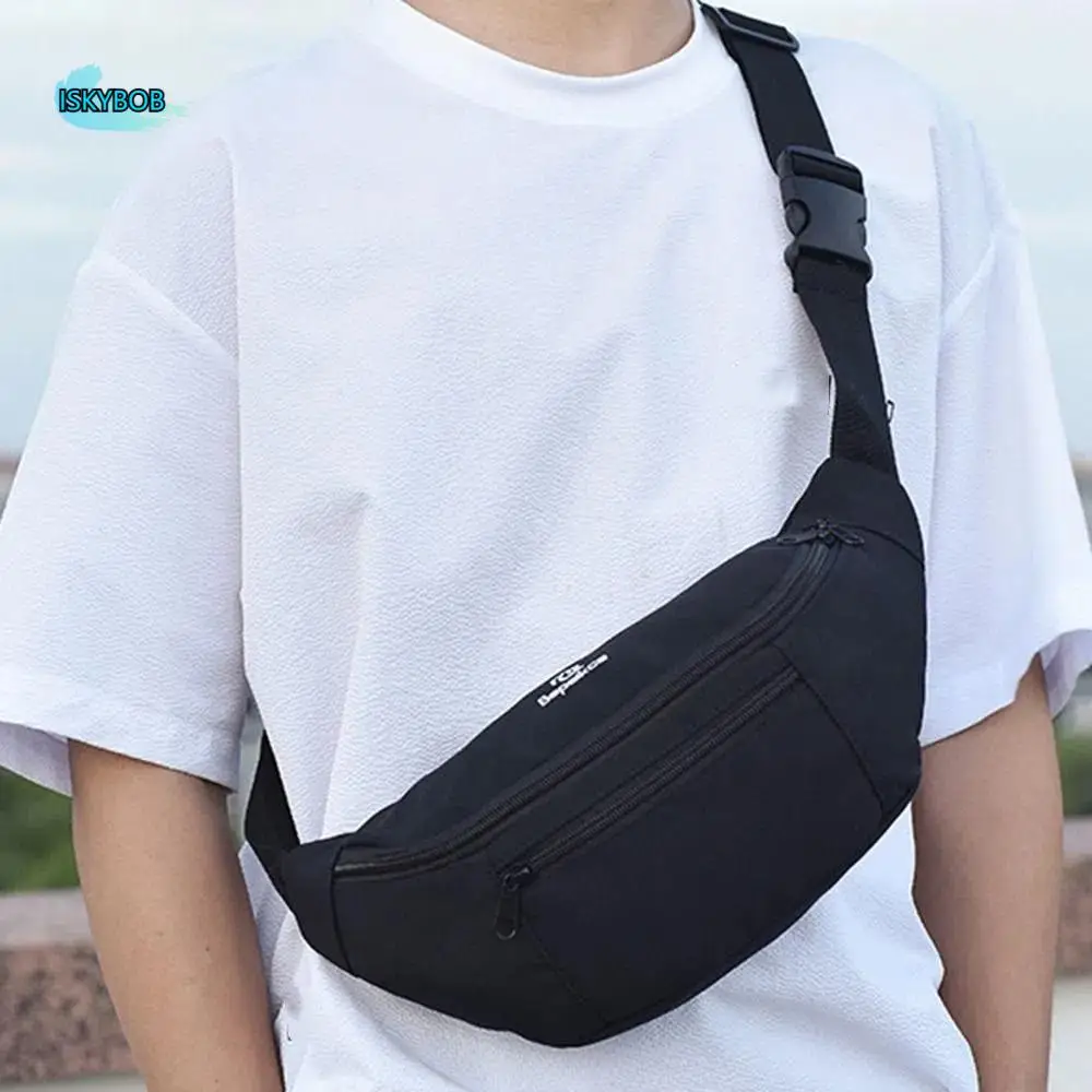 

Large Capacity Sports Chest Bag Waterproof Multifunctional Mobile Phone Bag Crossbody Bag Korean Style Men Waist Bag Travel