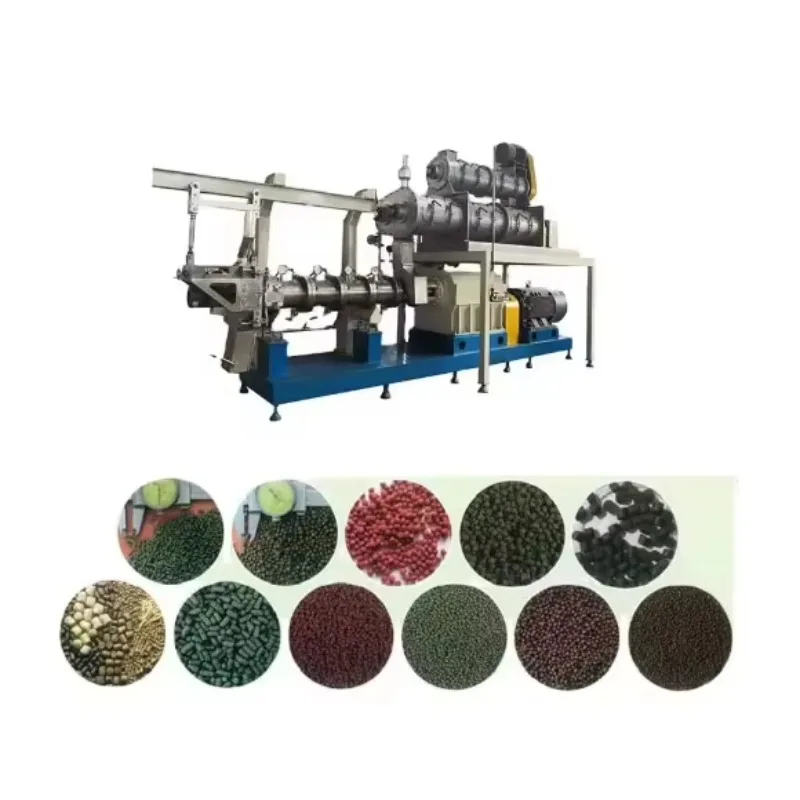 Floating Fish Feed Making Machinery Animal Feed Extruder Machine Plant Fish Feed Processing Line