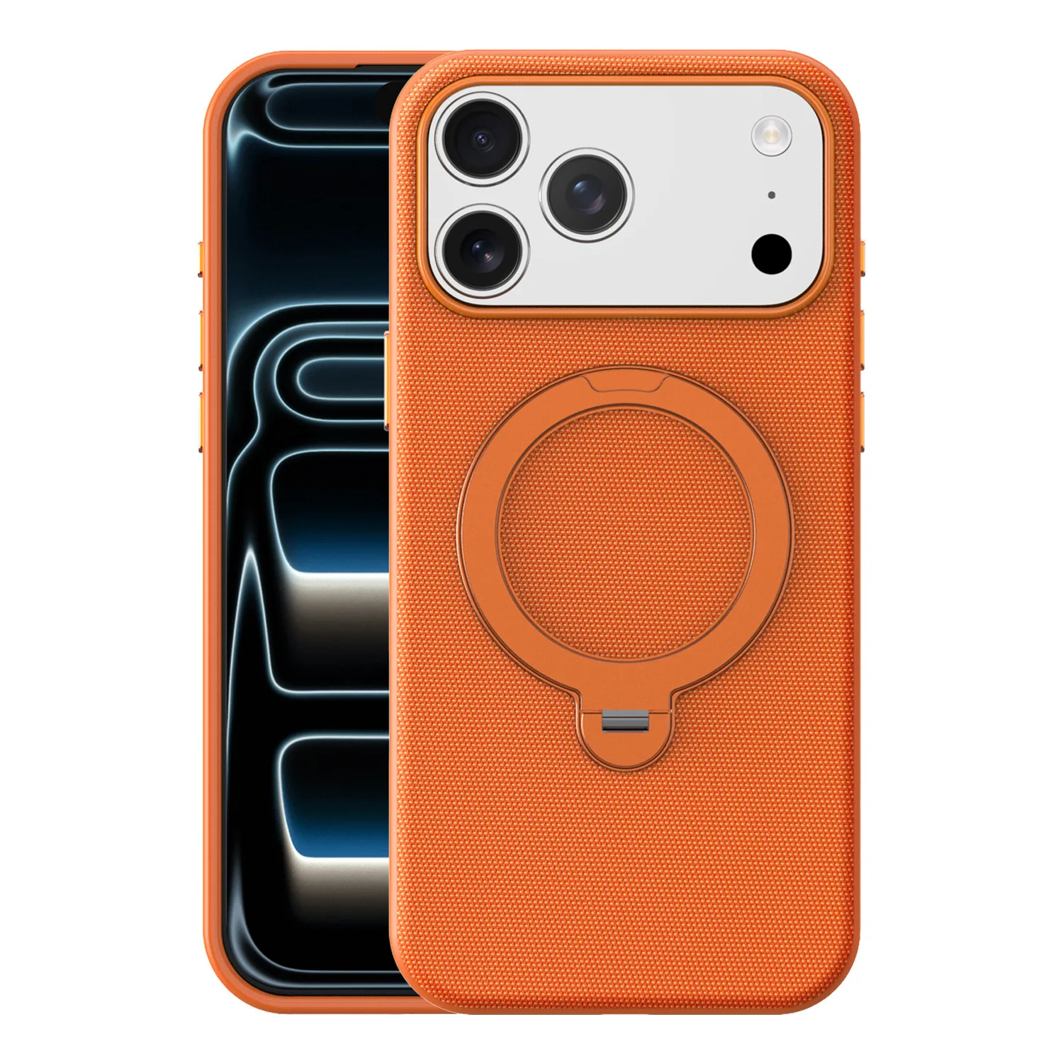 Magnetyczne etui na telefon z techniczną tkaniną i podstawką, 360 °   Obracana, amortyzująca wstrząsy, ochronna obudowa do iPhone 18 Pro Max, 17, 16, 15, 14. — zdjęcie produktu 5