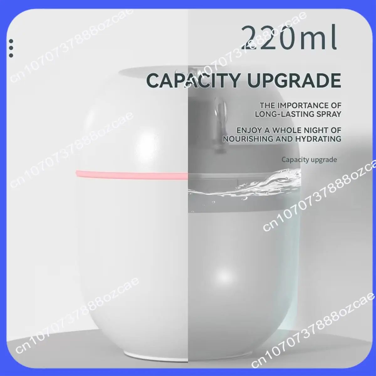 Mini humidificador de aire portátil con forma de gota de agua A26P, humidificador de escritorio ultrasilencioso para el hogar y la oficina, atomización de aire eficiente