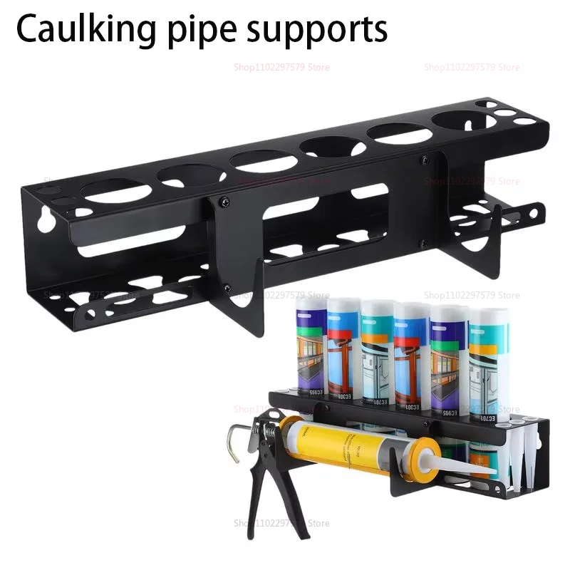 حامل أنبوب السد بندقية السد تخزين الرف الحائط مانع التسرب المنظم يحمل 6 أنابيب وأداة تخزين فوهة السد