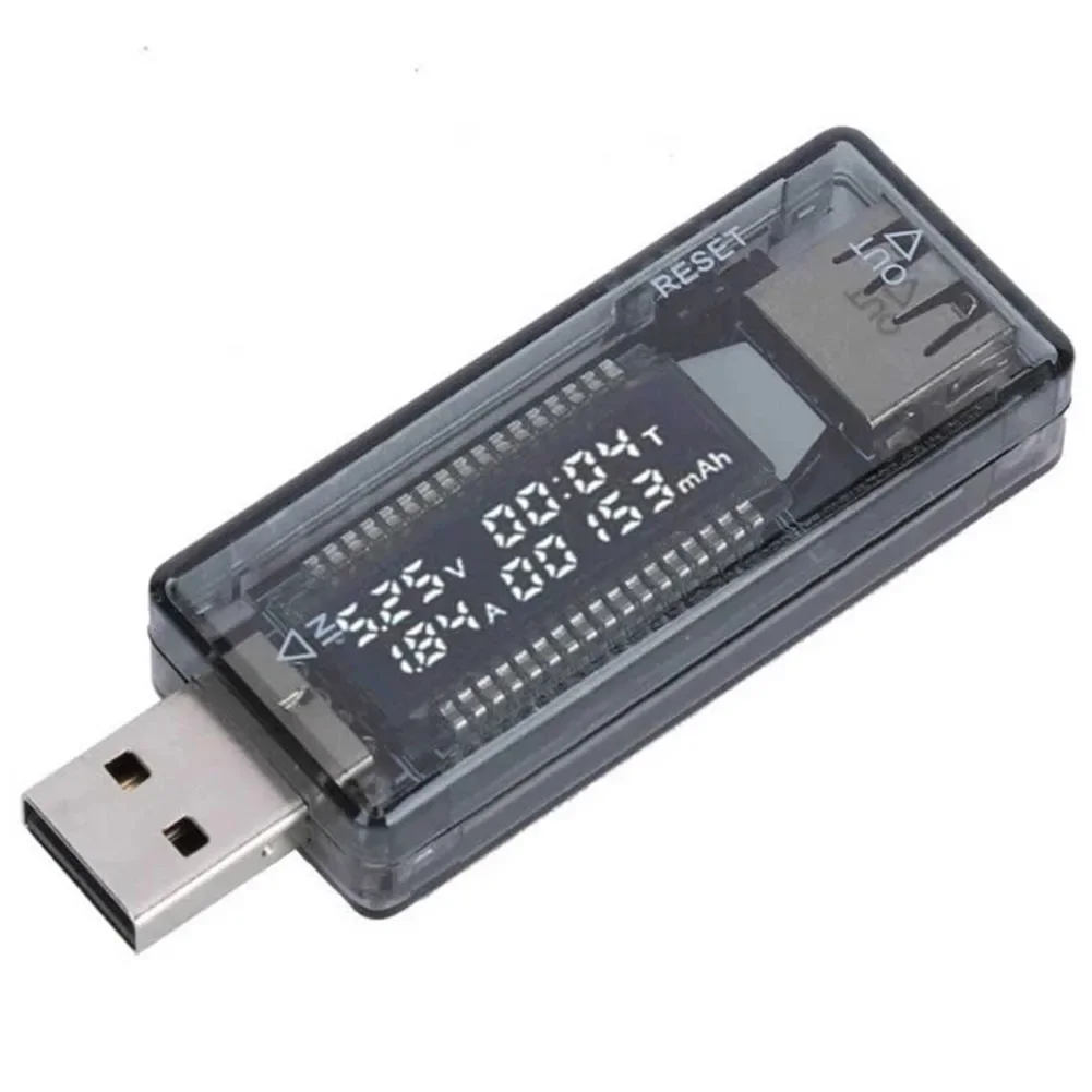 Charging Performance Testing USB Power Tester Current And Voltage Analyzer Performance Indicator Black Reset Button Feature