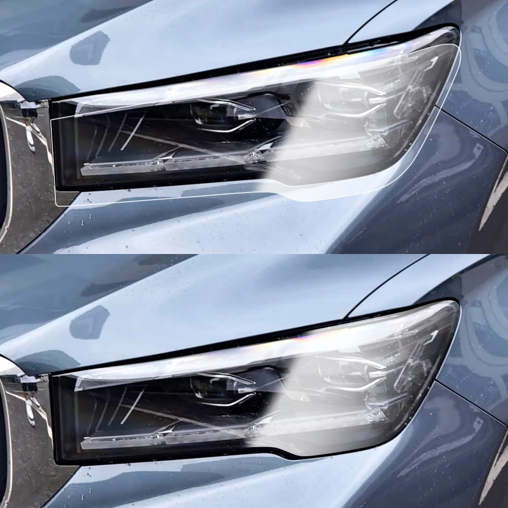 Custom Fit For Geely Monjaro 2023-2026 High-Gloss Smoke Black Headlight Protective Film TPU PPF Pre Cut Anti-Scratch Vinyl Wrap view 3