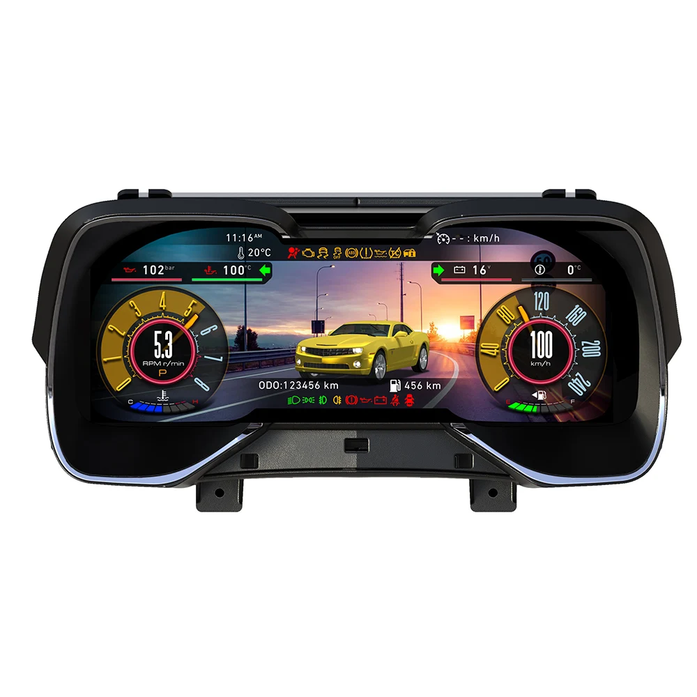 

12.3'' LCD Dashboard for Chevrolet Camaro LCD Instrument Panel LCD Odometer Auto Parts Virtual Digital Cluster Cockpit