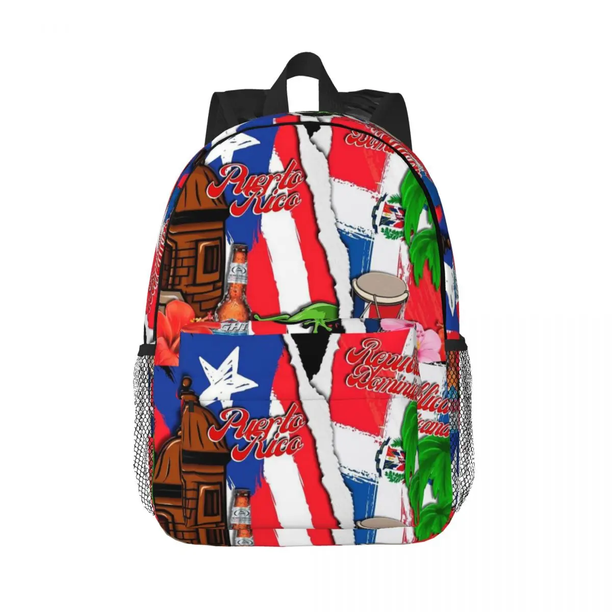 Rucksack mit Flagge der Dominikanischen Republik, Tagesrucksack mit großer Kapazität, Schulrucksack für Jungen und Mädchen, Umhängetaschen für Männer, Frauen, Kinder, Schultasche