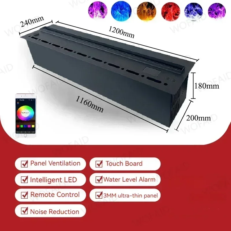 거실에 대 한 스마트 홈 증기 벽난로 LED 시뮬레이션 불꽃 3D 수 증기 벽난로 TV 장식 전기 벽난로 벽