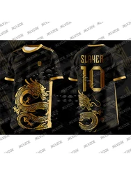 Special Edition Dragon Pattern 3D Print Men Women Football Training Jersey Breathable QuickDry Short Sleeve Kid/Adult Unisex Top