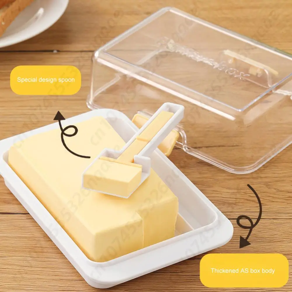أطباق زبدة محكمة الغلق مع غطاء وسكين شرائح الجبن صندوق تخزين التعبئة والتغليف صينية زبدة بلاستيكية محكمة الغلق لمستلزمات المطبخ #5