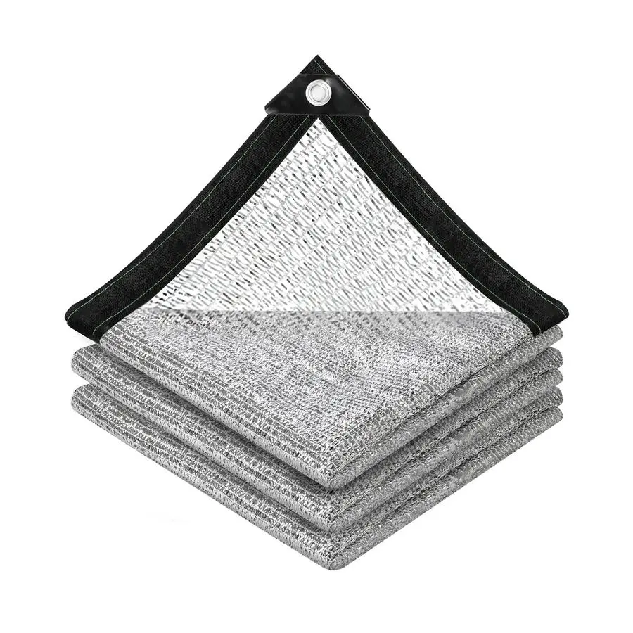 

40 Aluminum Shade Cloth Reflective Aluminium Shade Netting Sun Shade Cover with Grommets for Cars, Dogs, Outdoor, RV, Patio 8x12