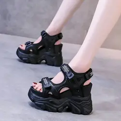 Sports old shoes sandals women's summer 2022 new all-match thick-soled Hook & Loop soft-soled lightweight sandals platform shoes