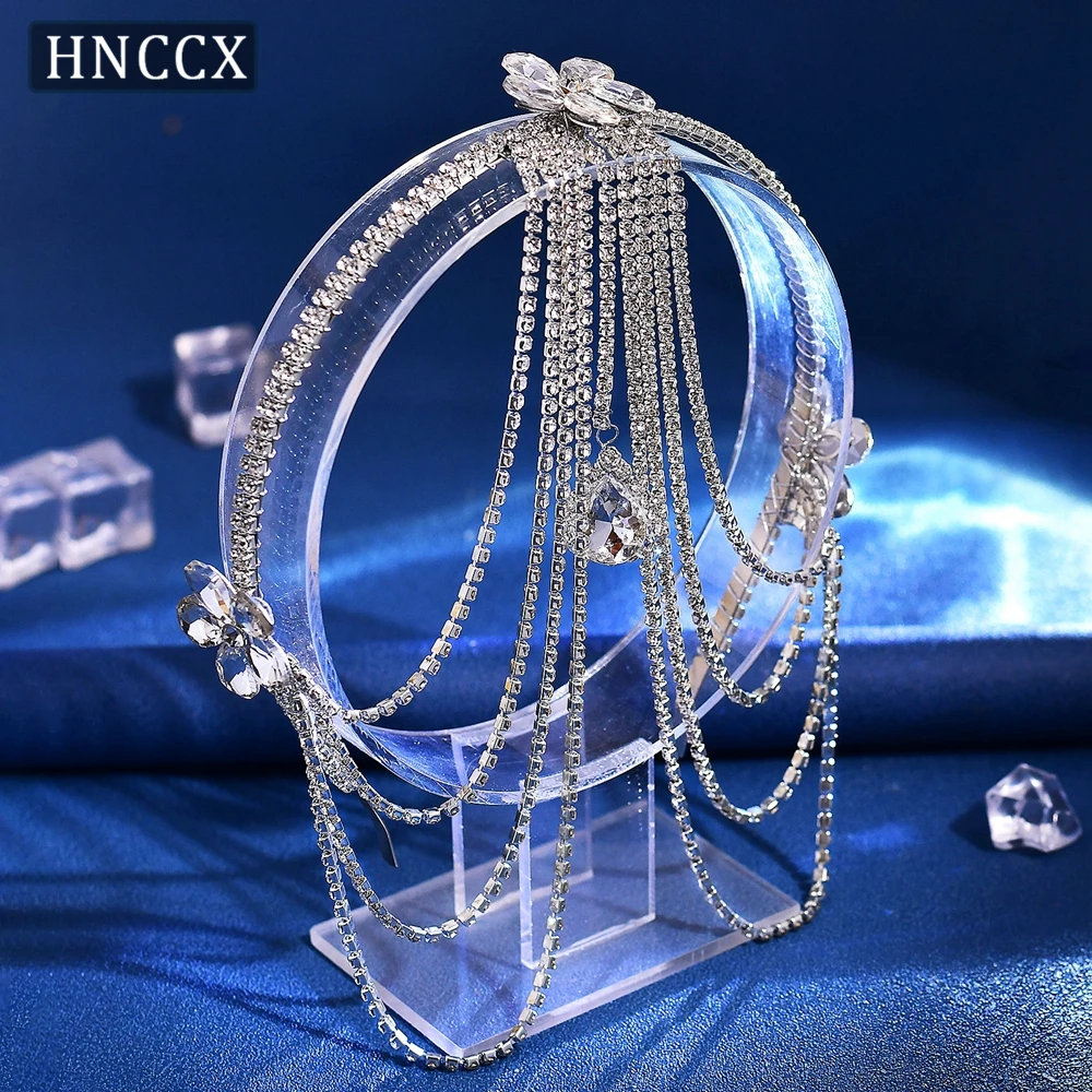 YouLaPan Fashionable Bridal Wedding Headbands Handmade Diamond Chains Woven Tassels Elegant Women Banquet Hair Accessories HP763