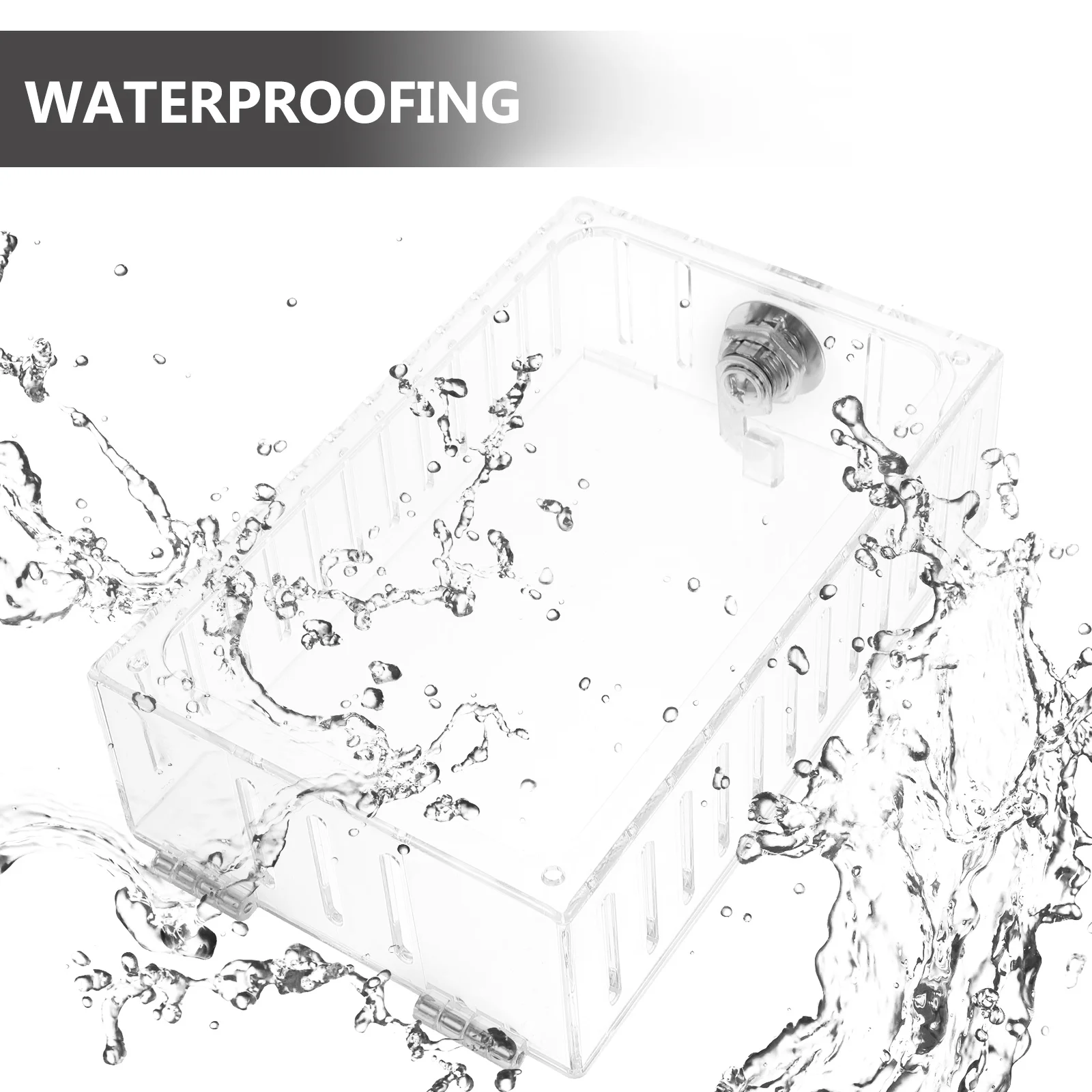 صندوق قفل ترموستات لمفتاح ترموستات الحائط، قابل للقفل، معدن بلاستيكي متين، خارجي، داخلي يناسب معظم الموديلات #2