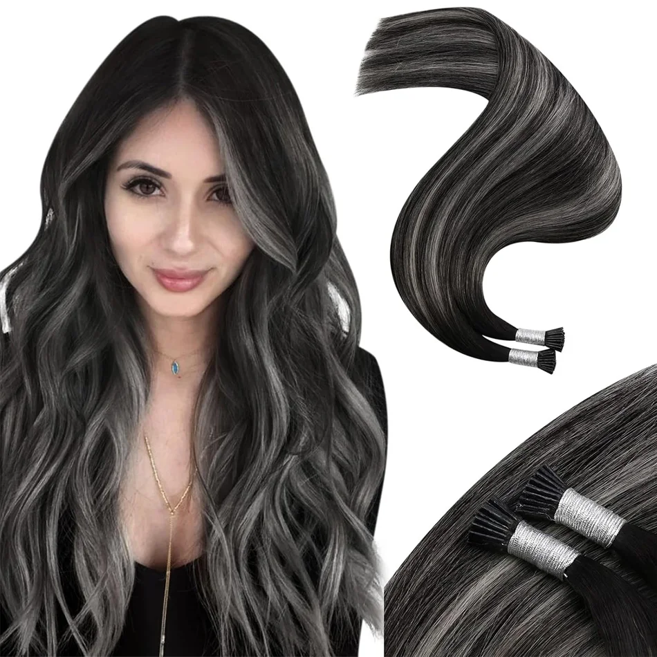 Recht I Tip Hair Extensions Natuurlijke Echte Menselijke Fusion Hair Extensions 50 stks/set Keratine Capsule Bruin Blonde Kleur 18-30 inch