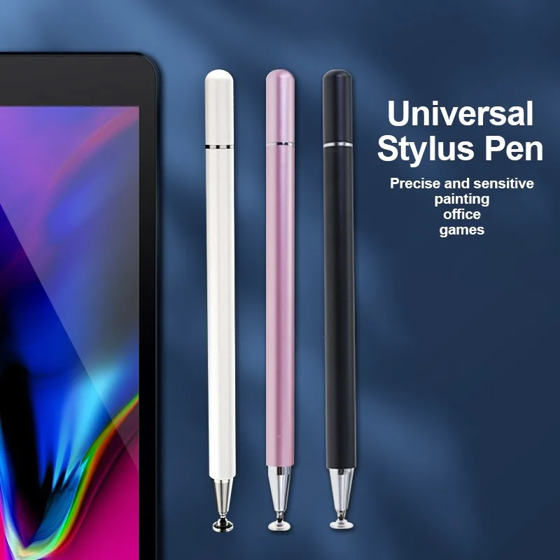 2pcs Universal Stylus Pens for Drawing Tablets & Mobile Devices - Precise and Sensitive Capacitive Screen Pens with Spare Nibs