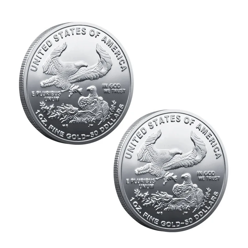 Statue of Liberty Souvenir Coin Collection Metal Three Dimensional Relief Commemorative Medal Emblem