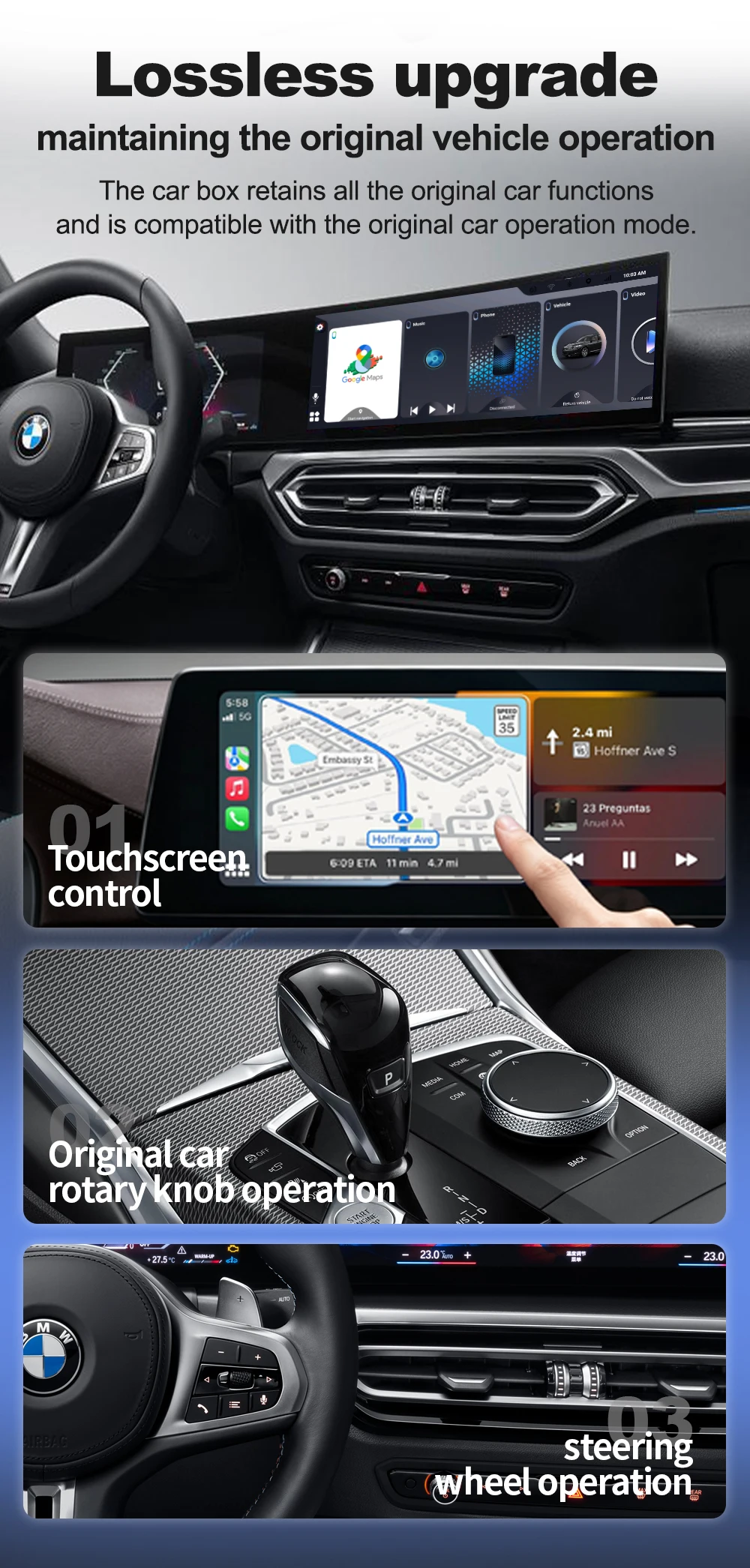 X-YUNS Carplay Adapter Kabellos 2026 AI Box Wireless CarPlay für BMW ID7 ID8 ID9 Android 16 Smart Carplay Adapter Android Auto – Detail 9