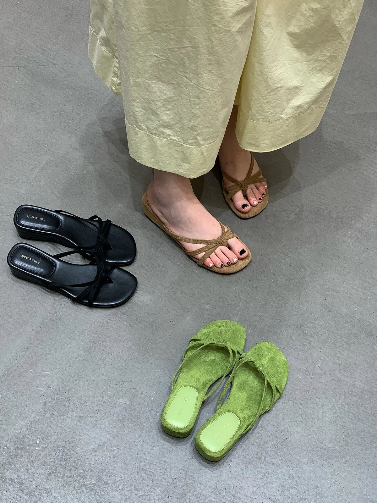 musi-by-mlc-ソフトボトムフラットサンダル-2026-韓国風夏の妖精風マッチングスカート薄いストラップレディースシューズ