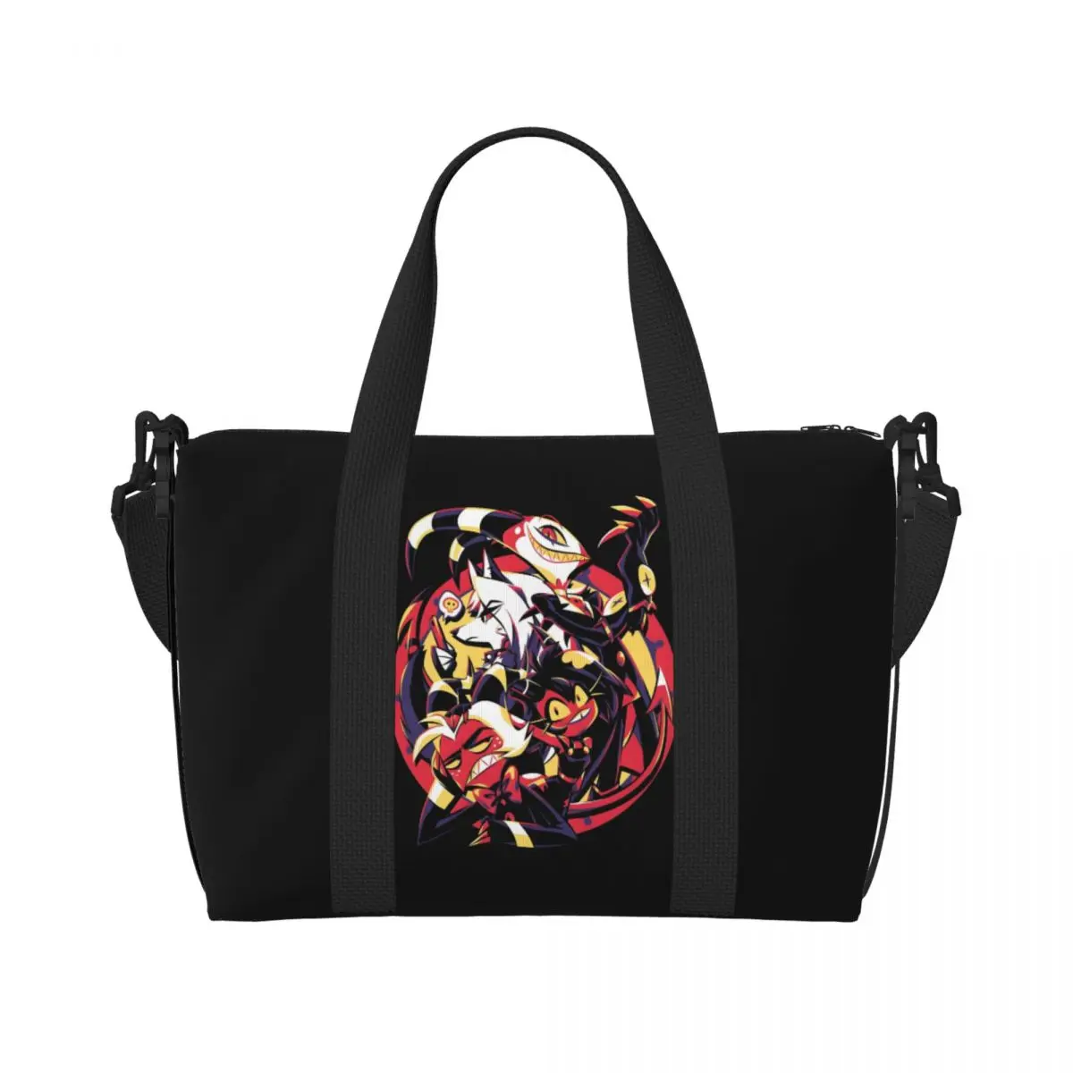 

Большая большая сумка для отелей на заказ, женская сумка-шоппер с героями мультфильмов, пляжная дорожная сумка для спортзала