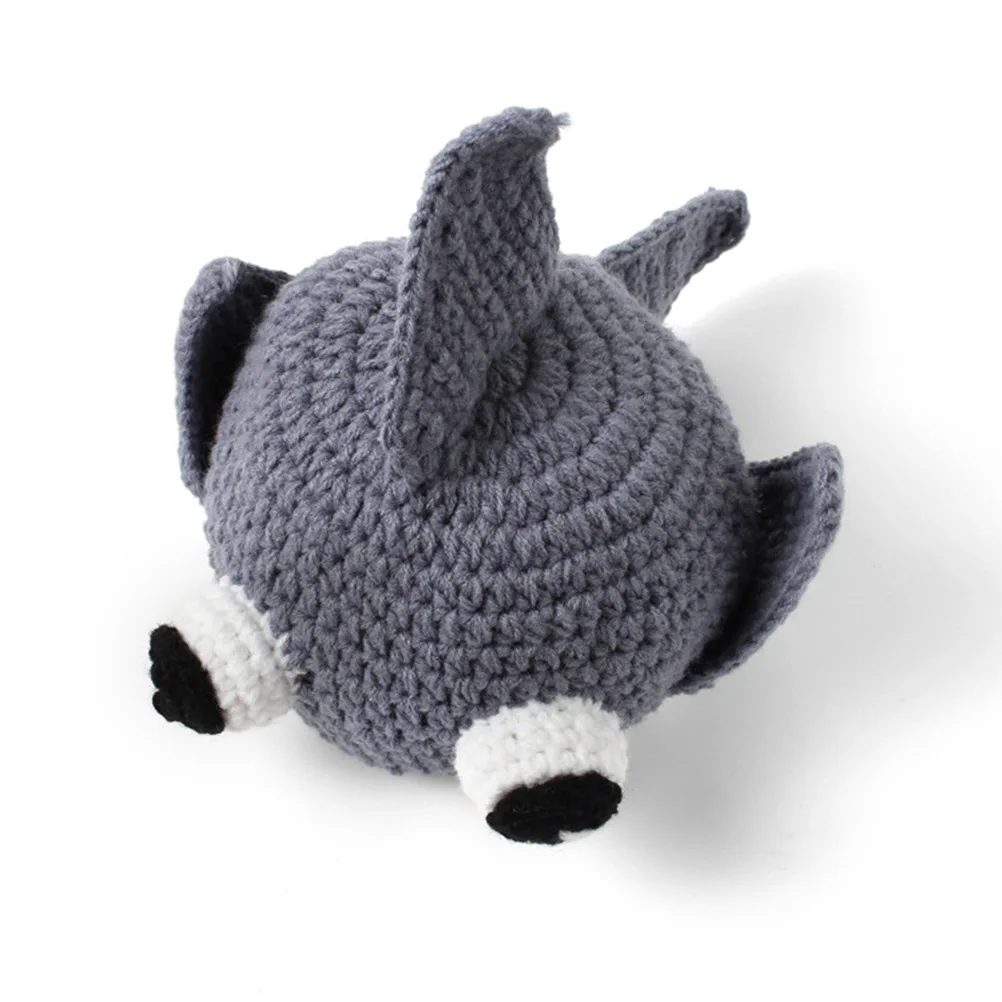 

Handmade Cartoon Shark Knit Hat Grey Warm Winter Cap For s Cute Beanie Gift Halloween Christmas New Year Party Outdoor