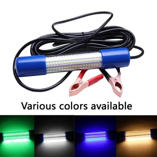 Imagen 2 del producto Luz de pesca de 12-24V, luz de cebo luminosa subacuática de alta potencia de 50W, herramienta de caída profunda nocturna LED para atraer peces y camarones, 1 ud.