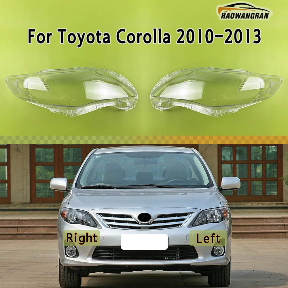 

For Toyota Corolla 2010 2011 2012 2013 Headlamp Cover Headlight Shell Transparent Lens Plexiglass Replace Original Lampshade