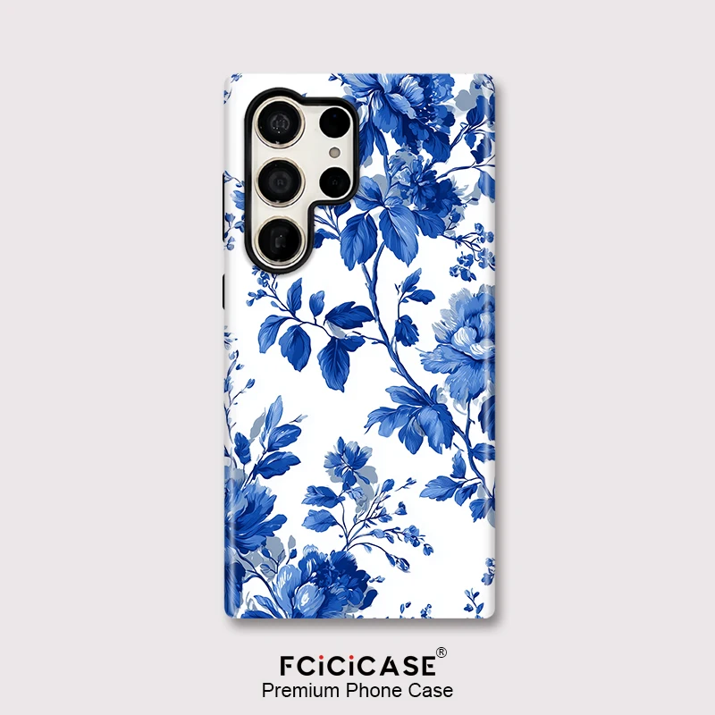 Fcicicase Floral Pattern Phone Case For Samsung Galaxy S26 Plus S26 Ultra S26 Edge Shockproof Acrylic 2 IN 1 Dual Layer Cover