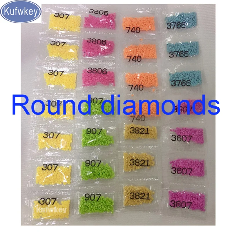 Wholesale DMC 447 Colors Full Round/square Drill Diamond Rhinestone,Diamond Painting sale Full Stone crystal Beads Accessory