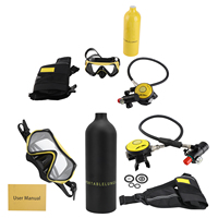 1L   DIDEEP 1L Mini   Diving Set with Breather/Relief Valve//Strap/Diving Goggles Oxygen  Diving Set