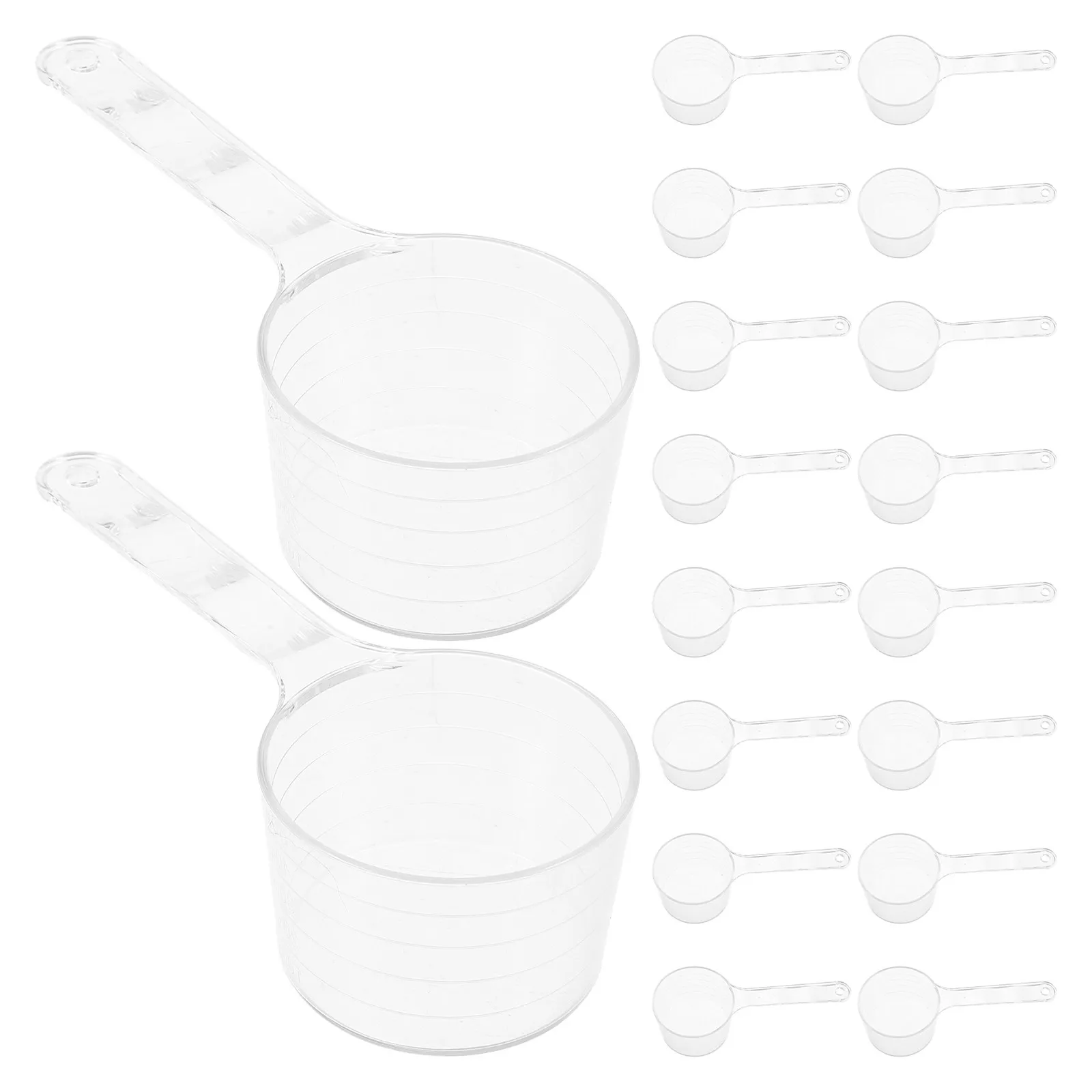 

20Pcs Graduated Measuring Spoons Set Clear Plastic Facial Mask Mixing Spoon Precision Skincare Tool for Clay Powder Liquid DIY