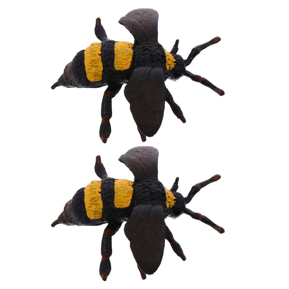 

2Pcs Realistic Bee Shape Crafted Simulated Unique Desktop Party Decorations Trick Props Educational Cognitive Enlightenment