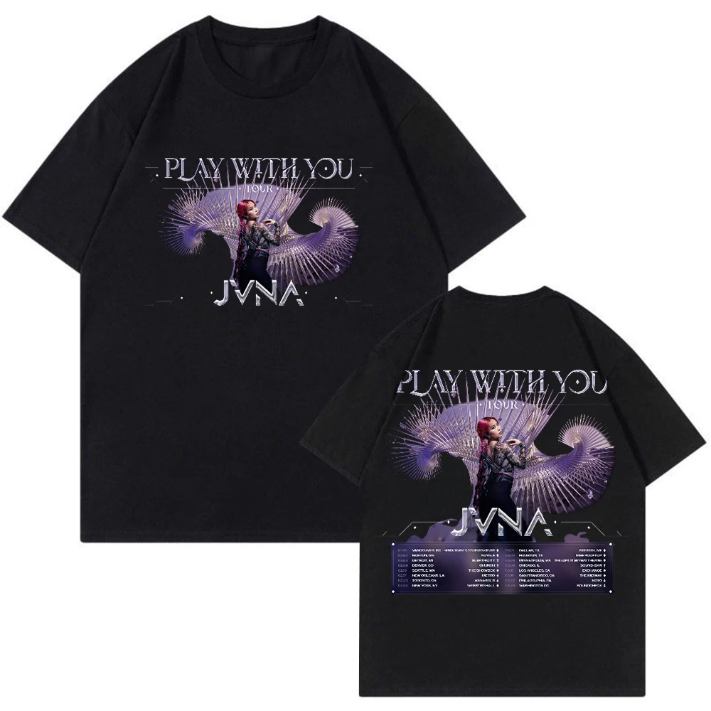 JVNA Play With You Tour T-Shirt Pop Singer 2024 Crewneck Short Sleeve Tee Men Women Streetwear Tops Fashion Clothes